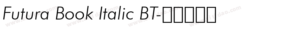 Futura Book Italic BT字体转换